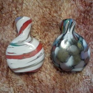 VINTAGE Art Glass Bud vases